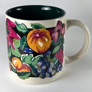 Vtg Franco Coffee Cup Mug Multicolor Orange Strawberry Cherry K I C Korea